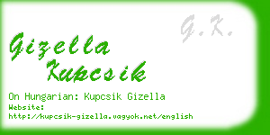 gizella kupcsik business card
